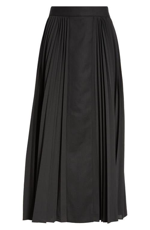 Shop Akris Punto Sunray Pleat Inset Midi Skirt In Black