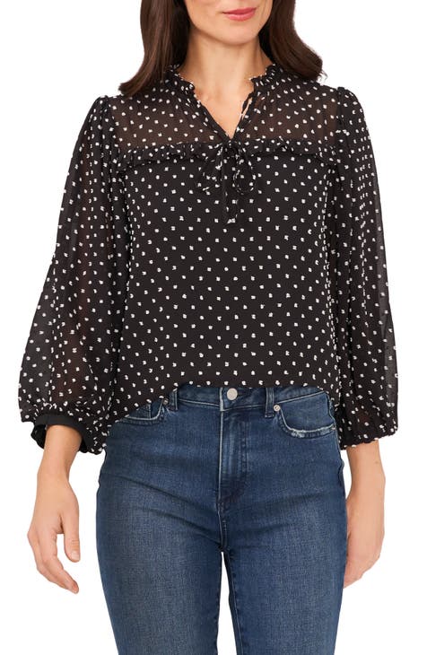 black chiffon blouse | Nordstrom