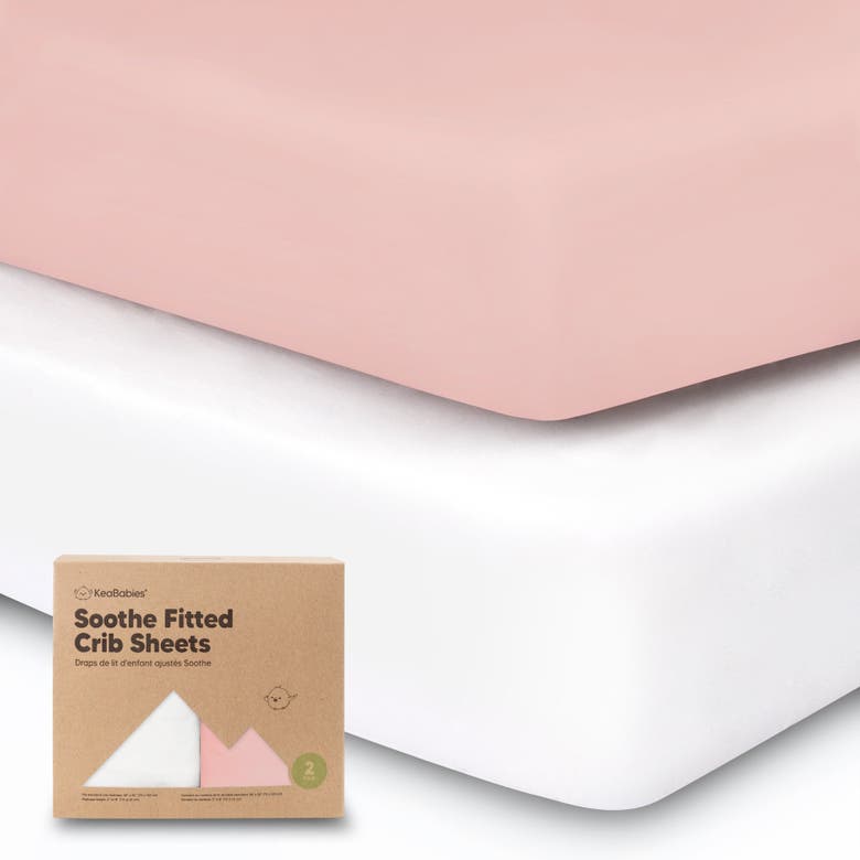 Keababies Soothe Fitted Crib Sheet In Rose