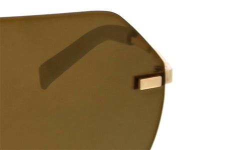 Hurley Angled Iconic Shield Sunglasses In Blue/gold