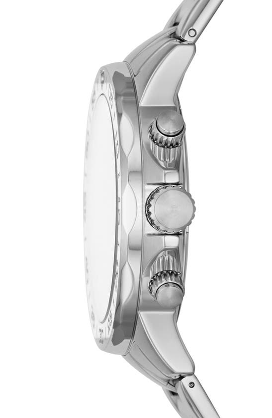 Shop Fossil Bannon Three-hand Quartz Stainless Steel Watch, 45mm In Silver