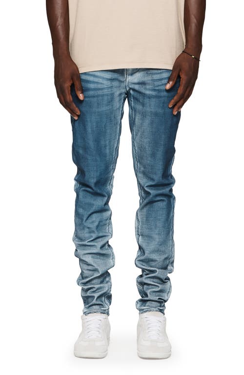 PURPLE BRAND Stained Skinny Jeans Light Indigo at Nordstrom,