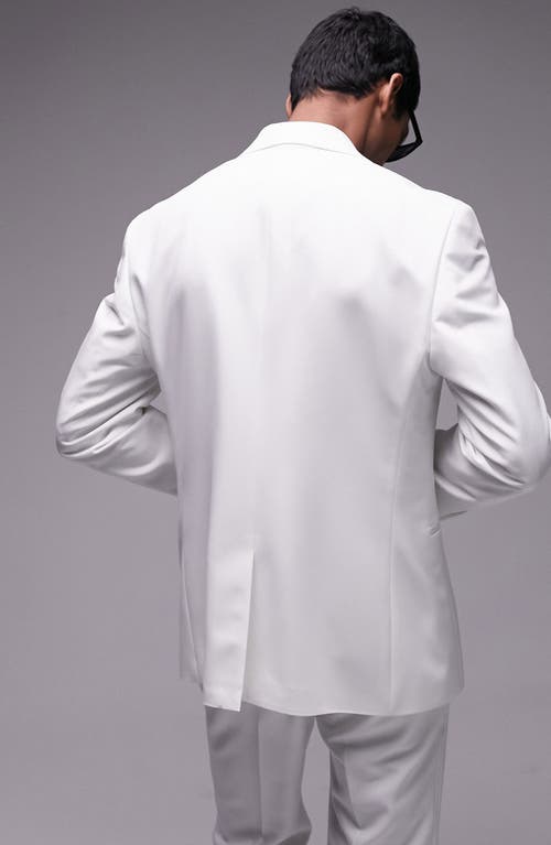 Shop Topman Slim Fit Tuxedo Jacket In White