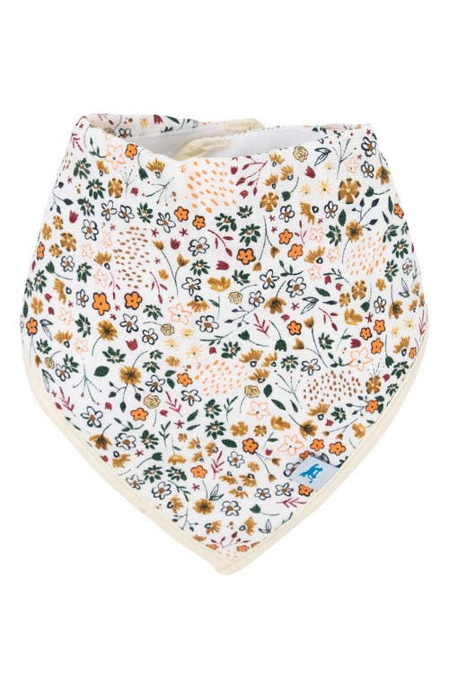 Little Unicorn 4-pack Fleece & Cotton Muslin Bandana Bib In Pressed Petals