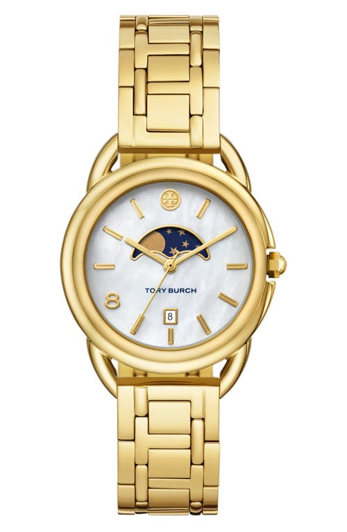 Tory Burch The Miller Moon Phase Bracelet Watch, 34mm in Gold at Nordstrom, Size 34 Mm