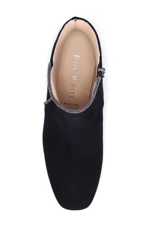 Ron White Janelle Water Resistant Bootie In Onyx Suede