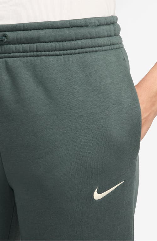 Shop Nike Sportswear Phoenix Fleece Mid Rise Joggers In Vintage Green/sail