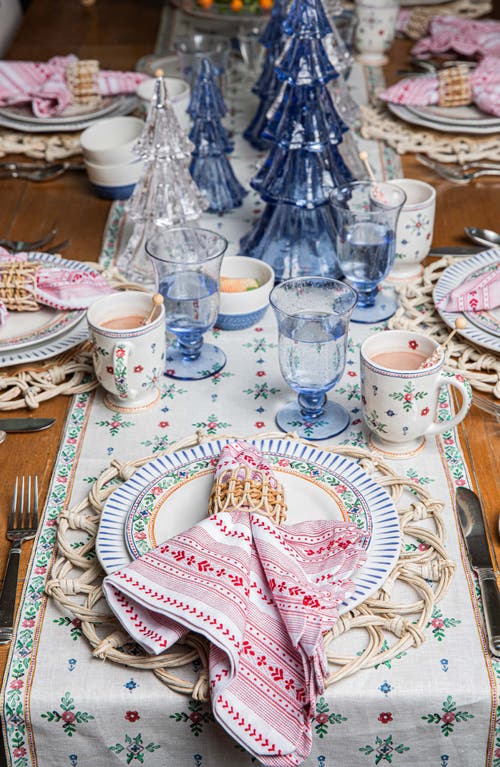 Juliska Villa Stripe Red Napkins, Set Of 4 In Red