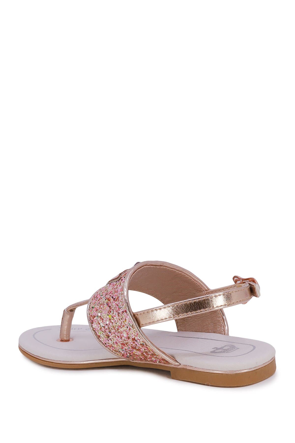 Juicy Couture Kids' Dana Point Thong Toe Sandal In Rose Gold