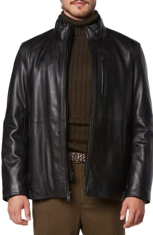 Andrew Marc Wollman Leather Jacket in Black