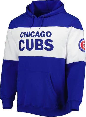 Men's Stitches Royal/White Chicago Cubs Stripe Pullover Hoodie Size: Small