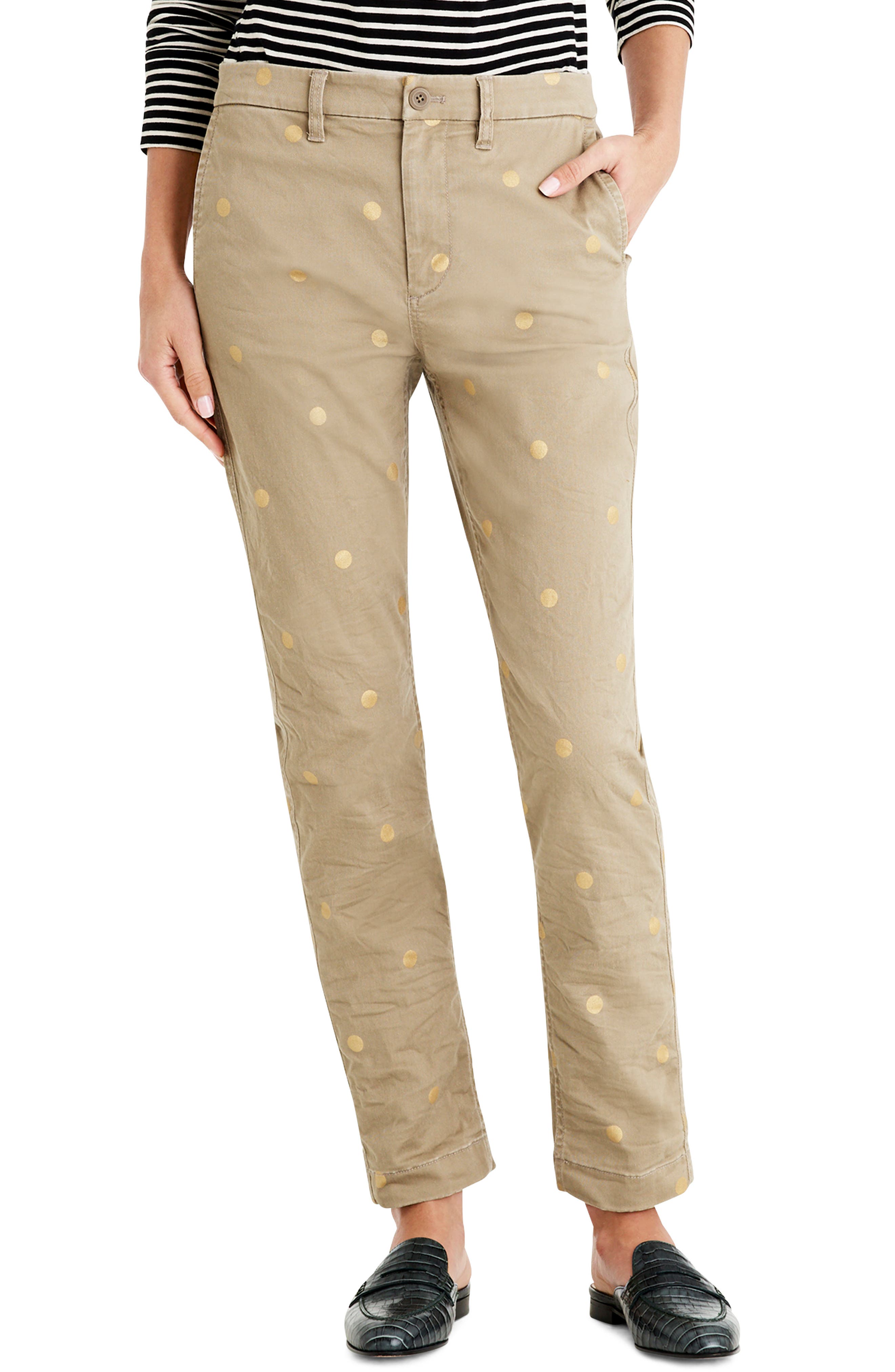 j crew high rise slim boy chino