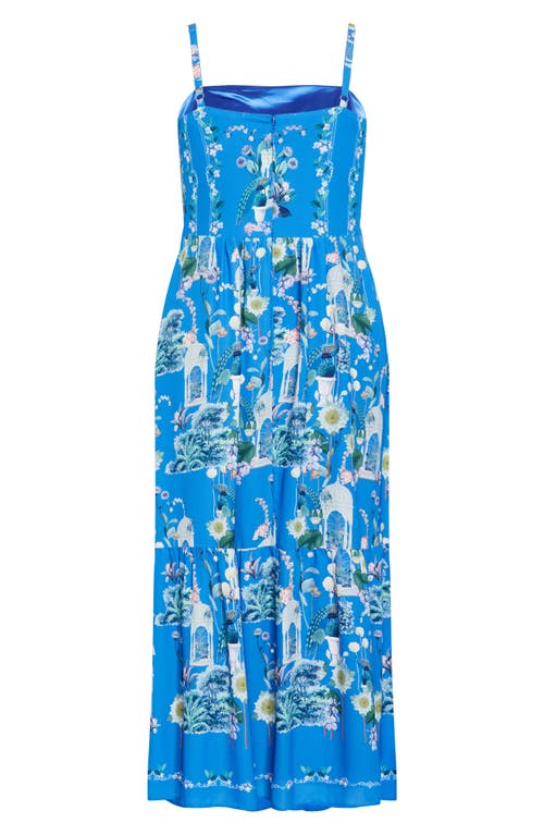 City Chic Molly Midi Sundress In Avery Blue