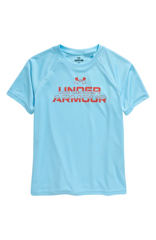 Under Armour Kids' Tech Split Graphic T-shirt In 914 Sky Blue