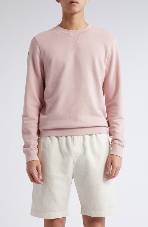Men's Cotton French Terry Sweatshirt in Shell Pink