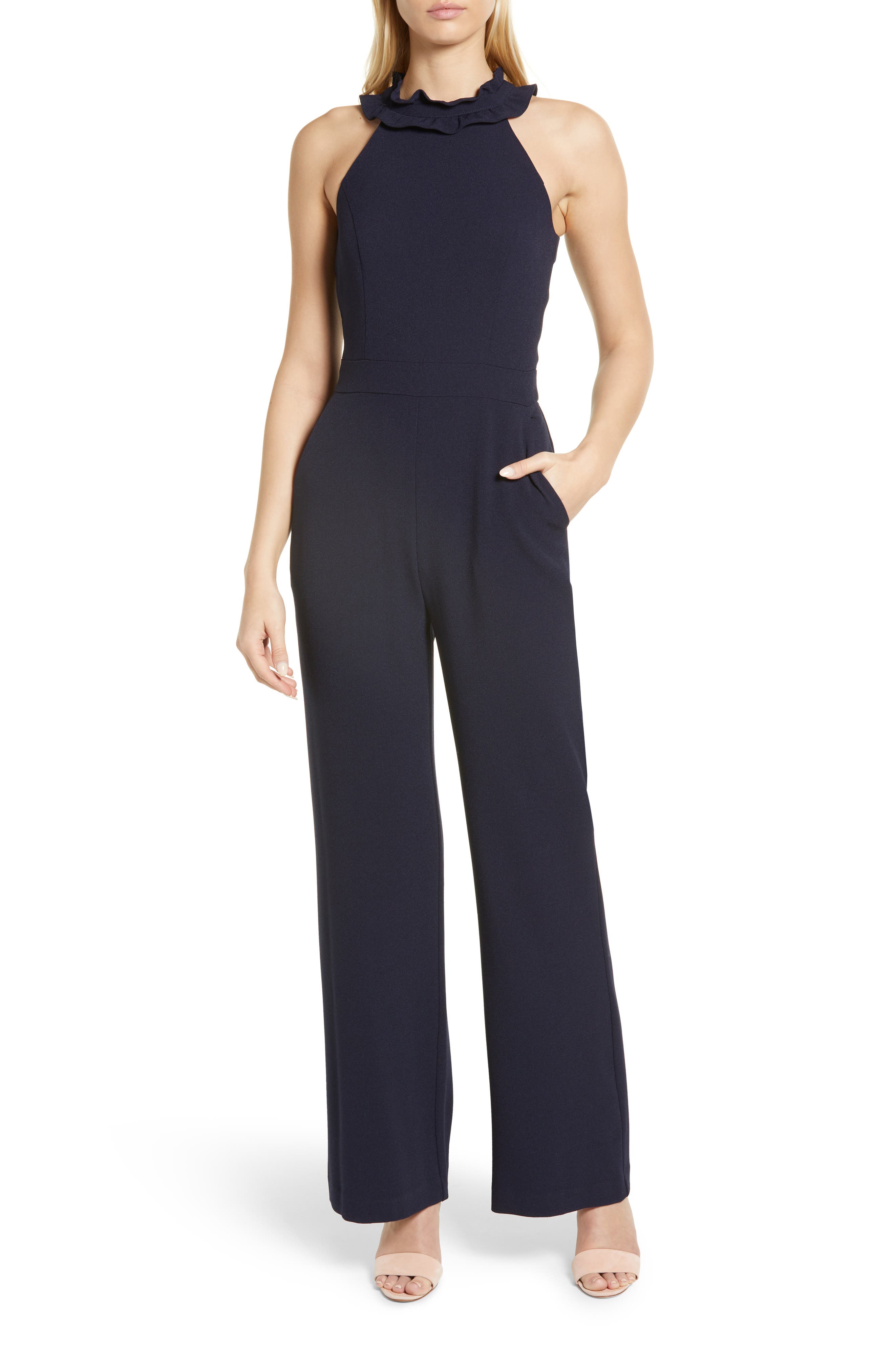 Harper Rose Ruffle Halter Neck Jumpsuit 