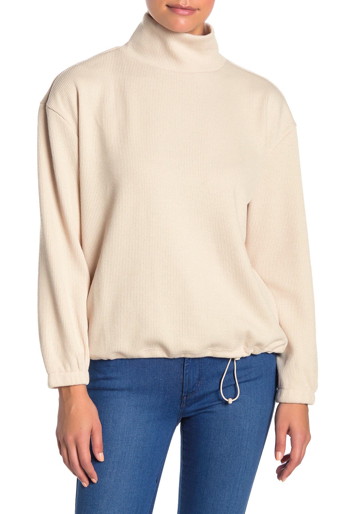 drawstring pullover sweater