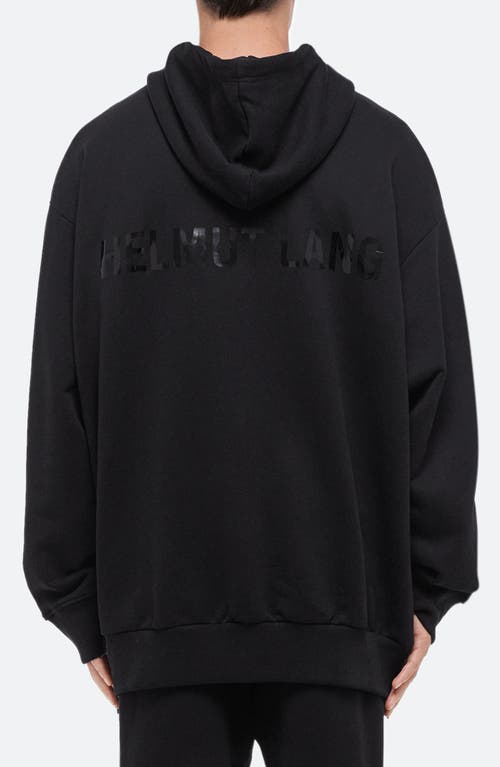 Shop Helmut Lang Oversize Mega Zip Hoodie In Black