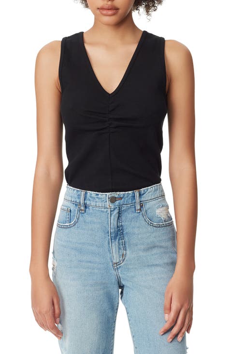 Circus NY Caelap Off The Shoulder Cotton Crop Top in Anthracite