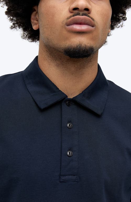 Shop Reigning Champ Solid Jersey Polo In Navy