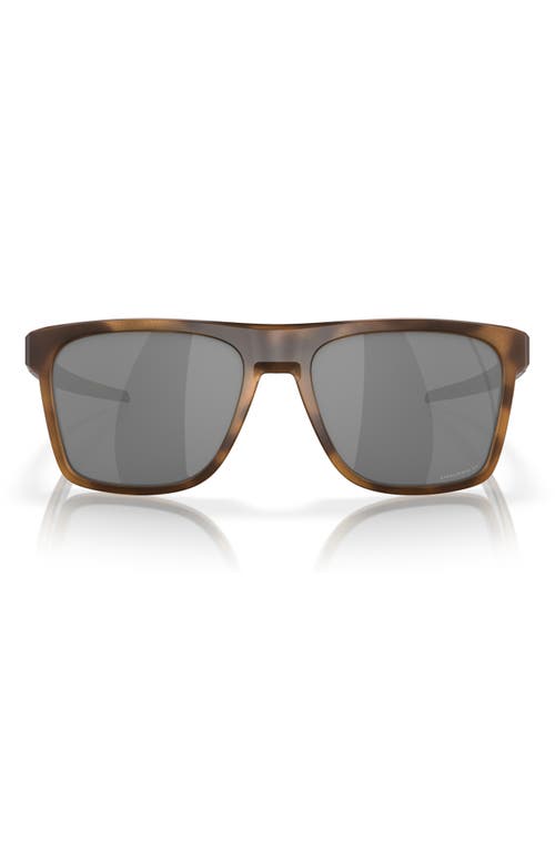 Oakley Leffingwell 57mm Prizm Polarized Rectangular Sunglasses in Brown Tort at Nordstrom