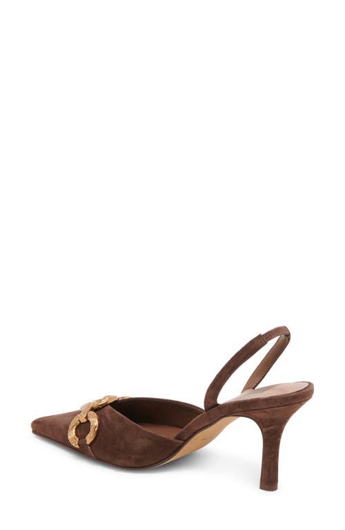 Shop Dolce Vita Haylee Slingback Pointed Toe Pump In Dark Brown Suede