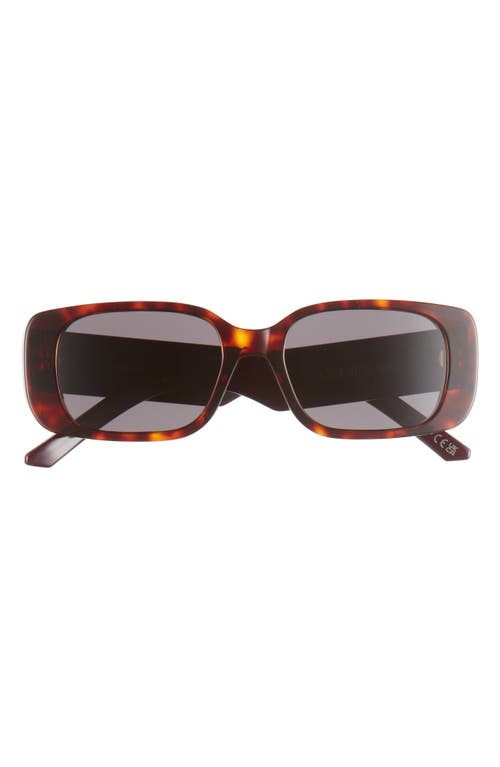 Shop Dior Wil S2u 53mm Rectangular Sunglasses In Havana/smoke