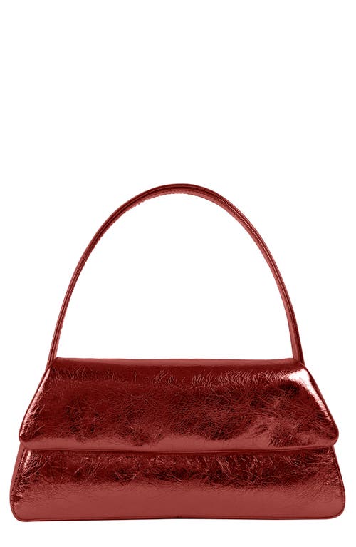 Elliot Leather Top Handle Bag in Scarlet