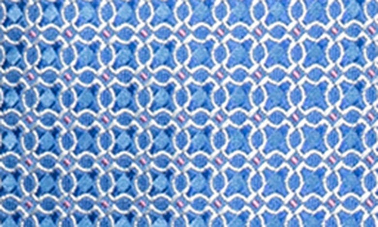 Shop Eton Geometric Silk Tie In Medium Blue