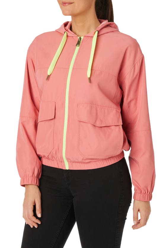 Sanctuary Hooded Short Jacket In Coral