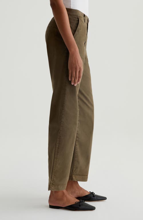 Shop Ag Caden Wide Leg Twill Pants In Sulfur Oak Brown