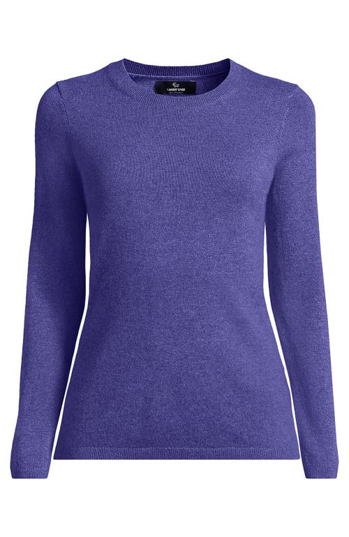 Lands' End Cashmere Sweater In Rich Periwinkle Heather