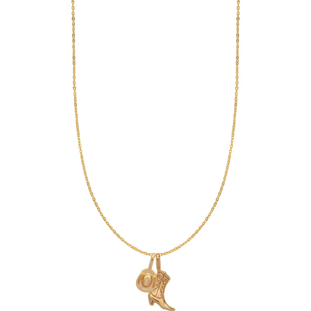 Made By Mary Western Charm Necklace In Gold