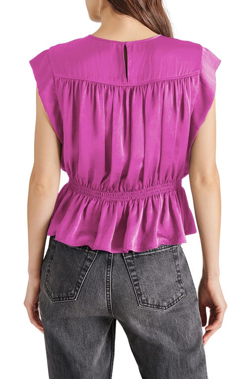 Shop Steve Madden Corinne Peplum Top In Radiant Orchid