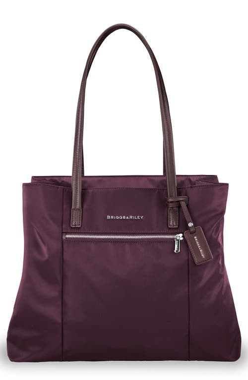 Briggs & Riley Rhapsody Essential Water Resistant Nylon Tote in Plum