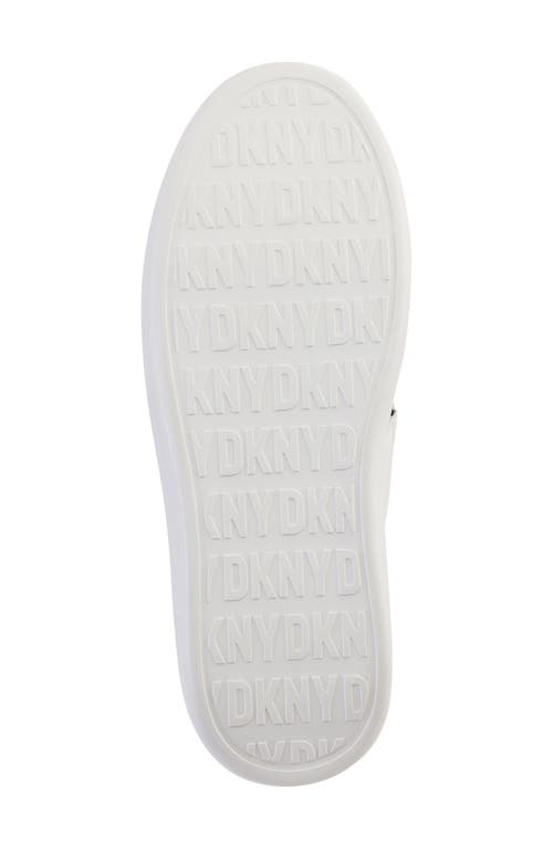 Dkny Jamiah Platform Sneaker In White/ Black