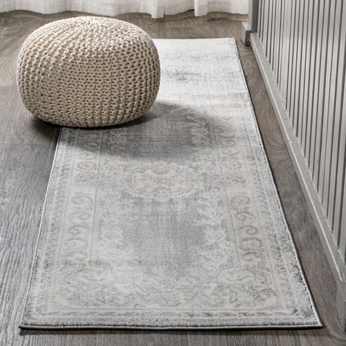 Jonathan Y Rosalia Cottage Medallion Area Rug In Ivory/gray
