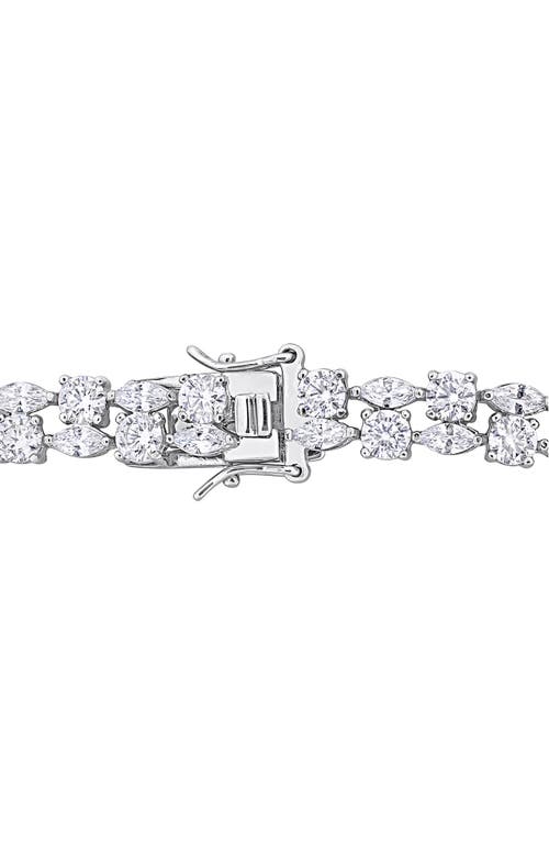 Delmar Lab-created White Sapphire Two-row Bracelet In White