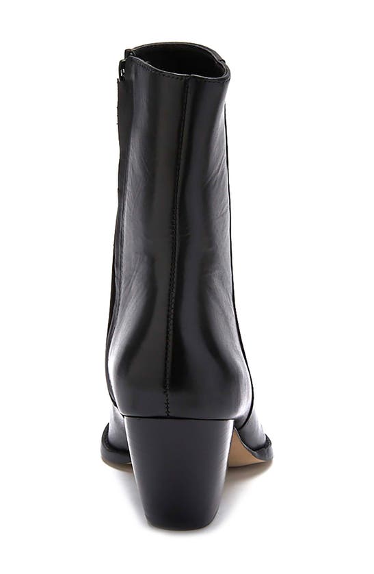 Shop Matisse Caty Western Pointed Toe Bootie In Black Smooth