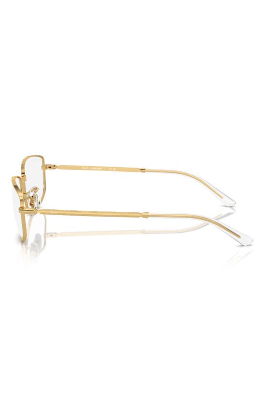 Shop Ray Ban Ray-ban 56mm Irregular Optical Glasses In Gold Transition