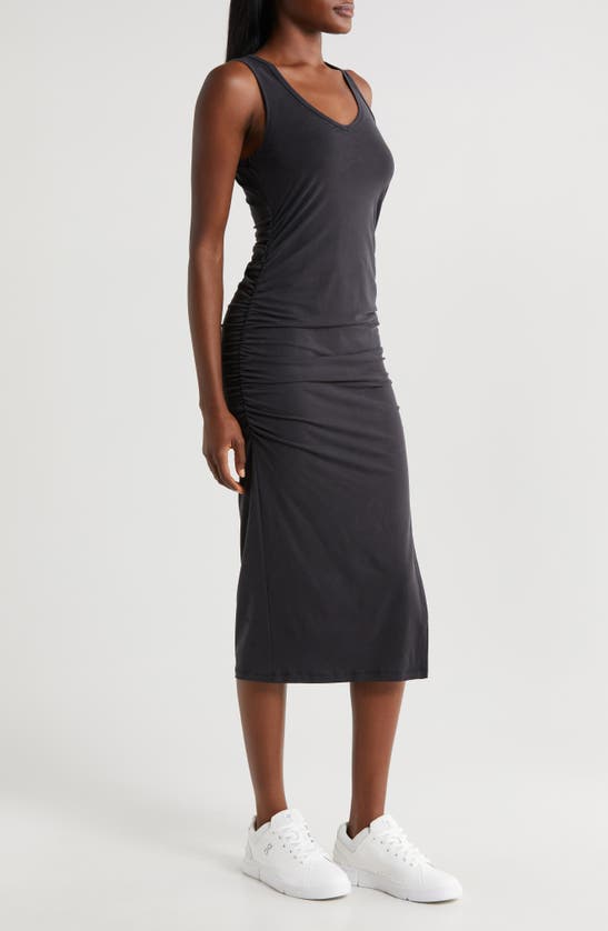 Shop Beyond Yoga Fit The Mood Midi Tank Dress In Black