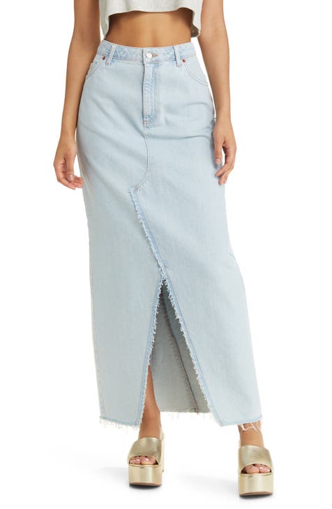 White jean 2025 skirt nordstrom