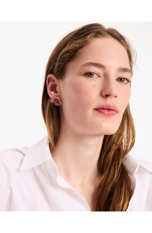 Kate Spade New York Poppy Power Statement Stud Earrings In Pink Multi