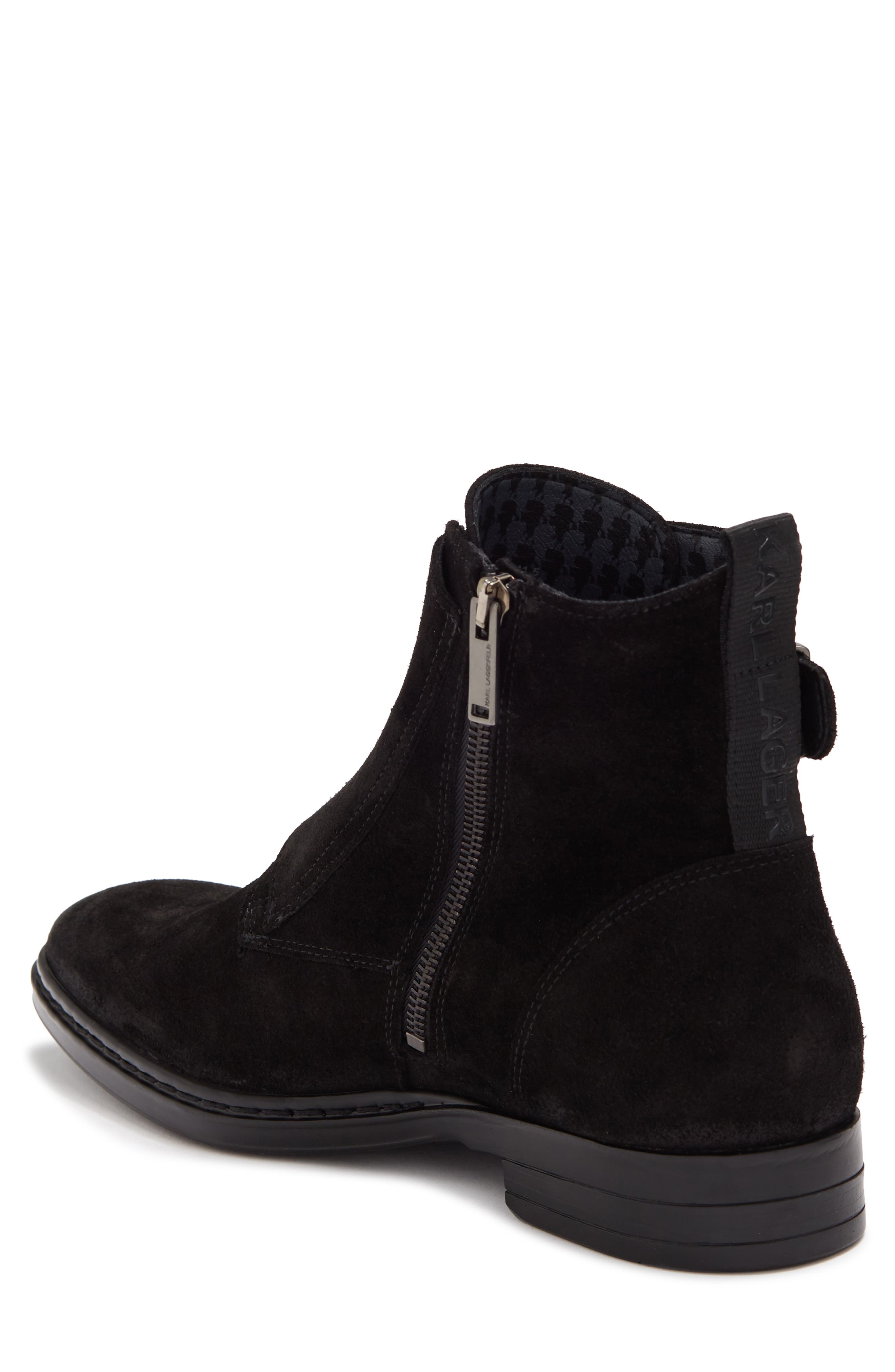 mens side zip suede boots