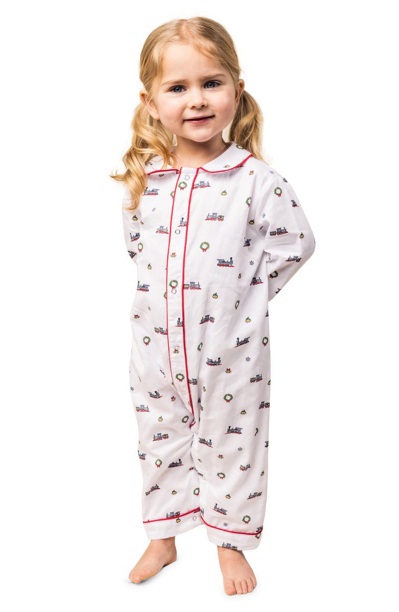 Petite Plume Cambridge Arctic Express Cotton Blend One-Piece Pajamas ...