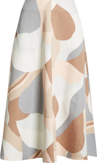 Marimekko Laita Kamelia Cotton & Linen Maxi Skirt