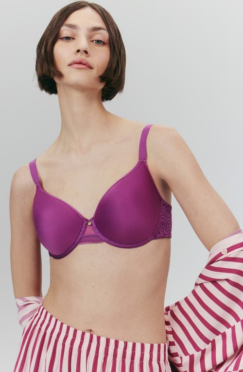 Shop Chantelle Lingerie C Jolie Comfort Convertible T-shirt Bra In Aubergine