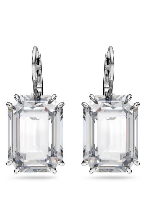Swarovski Millenia Octagon Crystal Drop Earrings in Silver at Nordstrom