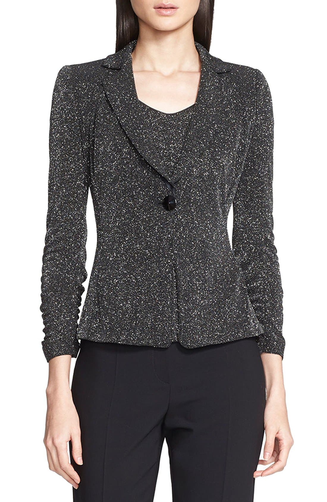 Armani Collezioni Glitter Jersey Jacket Nordstrom