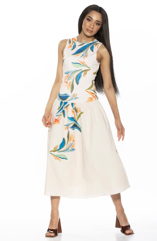 Shop Alexia Admor Lyle Drop Waist Midi Dress In Large Floral